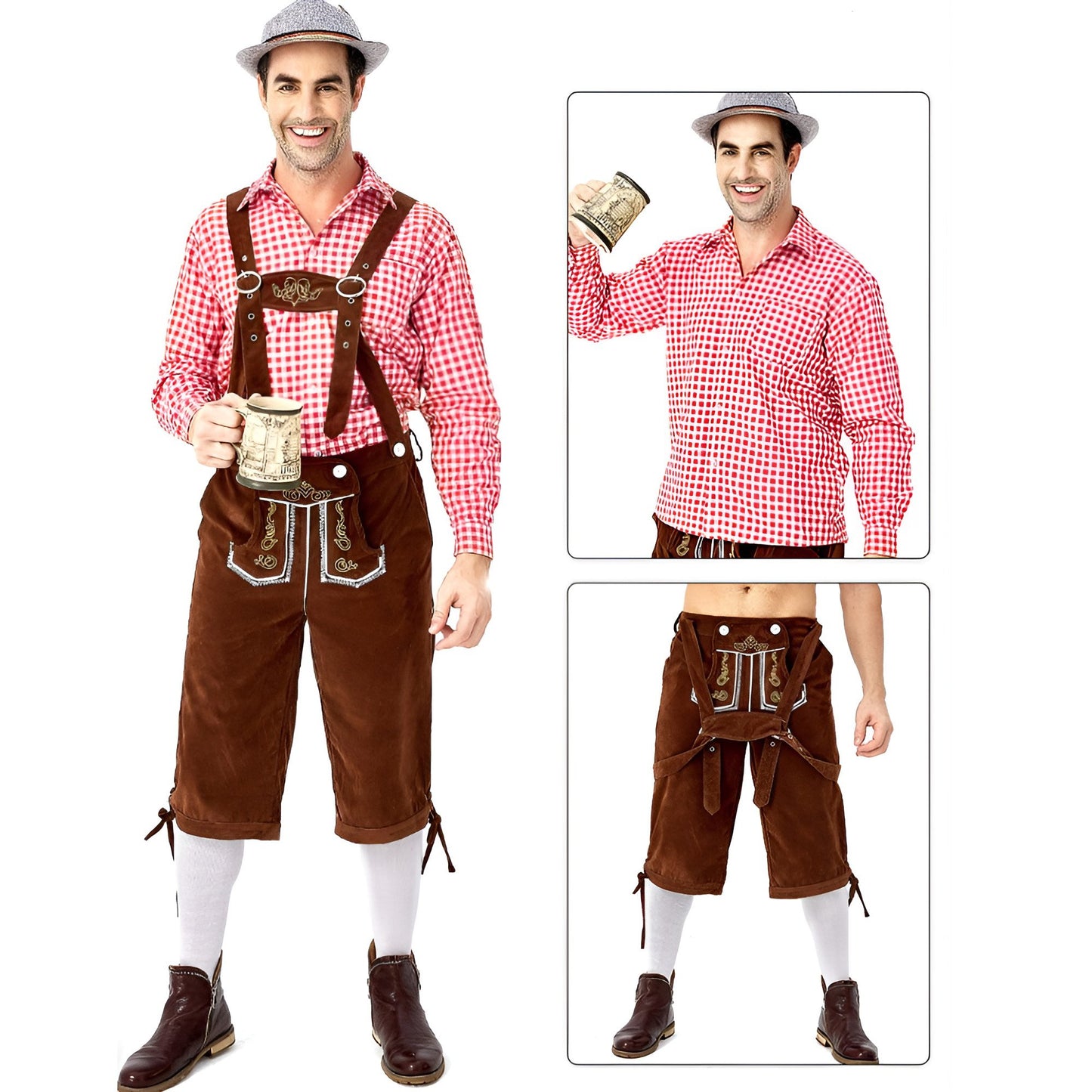 Traditional Bavarian Oktoberfest Lederhosen Outfit