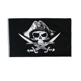 Skull & Crossbones Sabres Swords Jolly Roger Pirate Flag Party Banner Decoration - Aimall