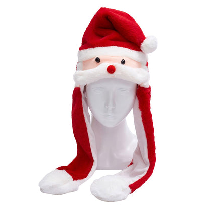 Interactive Christmas Plush Ear Moving Hats