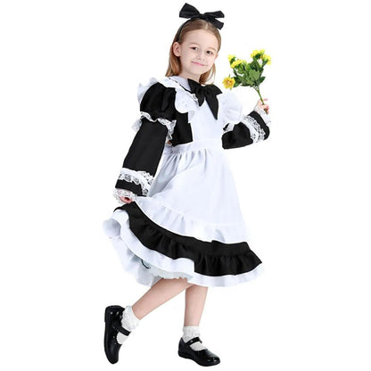 Fairy Tales Fantasy Wonderland Blue Maid Halloween Costume Princess Dress Cosplay Girls Costume