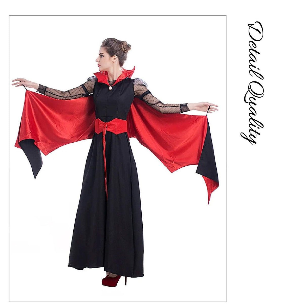 Halloween Costume Queen Dress Ampire Costume Vampire Bat Night Bar Devil Costume - Aimall