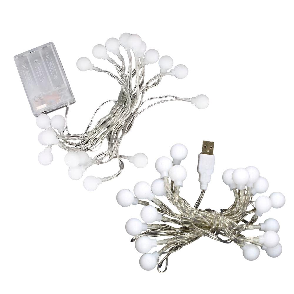 Bulb Ball Fairy String Strips Lights Home Garden Lamp Halloween Xmas Party - Aimall