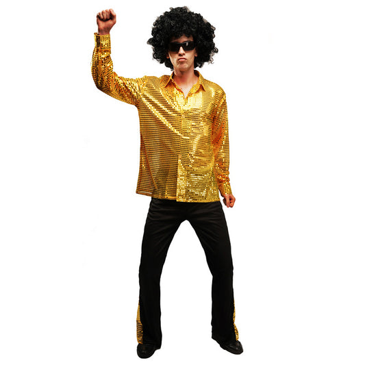 Men's 70s Disco Costume, Gold