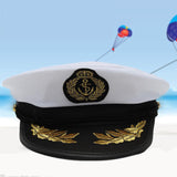 Sailor Cap Boat Captain Hat For Navy Skipper Costume Fancy Marine Dress AU - Aimall