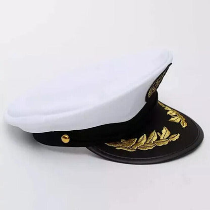 Sailor Cap Boat Captain Hat For Navy Skipper Costume Fancy Marine Dress AU - Aimall