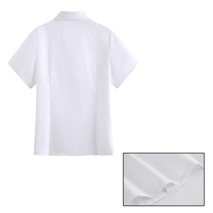 Trendy JK School Uniform Short Sleeve Shirt for Women and Girls