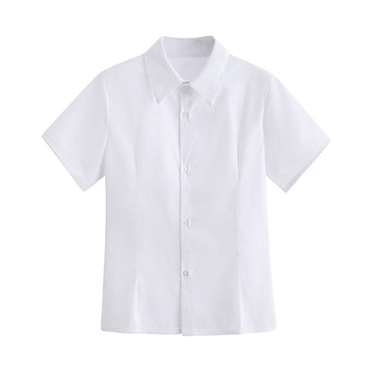 Trendy JK School Uniform Short Sleeve Shirt for Women and Girls