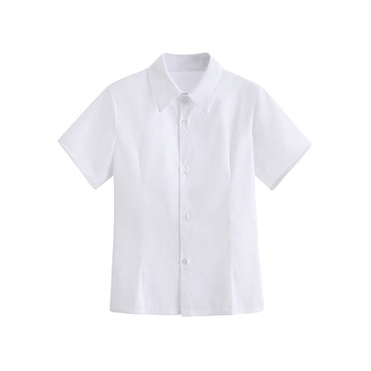 Trendy JK School Uniform Short Sleeve Shirt for Women and Girls