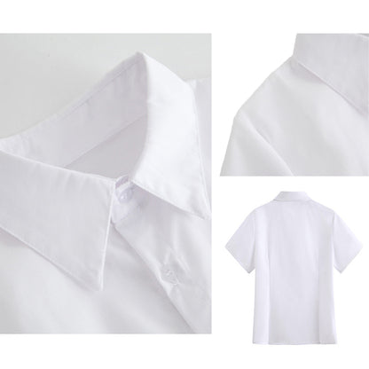 Trendy JK School Uniform Short Sleeve Shirt for Women and Girls